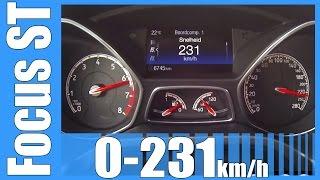 2016 Ford Focus ST 250 HP Acceleration QUICK 0-231 kmh Beschleunigung Autobahn