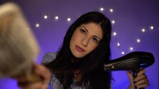 ASMR Relaxation Girl Unwinds with Soothing Hair Dryer Sounds and Relaxing Lights NO MIDDLE ADS