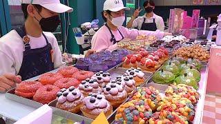 Incredible 40 Kinds of High Quality Colorful Donuts  역대급 수제도넛 - Korean dessert shop