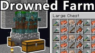 Trident  Copper  Drown Farm  Minecraft 1.20