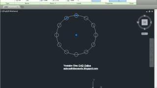 How to use Polar Array in Autocad 2013 2014 2015 2016 2017 complete video lecture in urdu