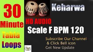 Keharwa BPM 120 Scale F HD Audio Tabla Loops Taalmala Studio