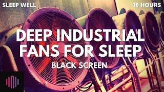Sleep fan noise   Epic Industrial fan sound for 10 Hours with black screen