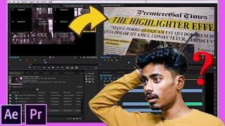 How to HIGHLIGHT TEXT in Premiere pro and After Effect