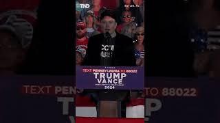 Elon Musk speaks at Trumps rally in Butler Pennsylvania