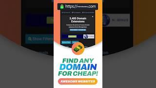 Discover affordable domain deals with this website #shorts #awesomewebsites
