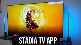 Stadia TV App on the SONY A80J OLED - WOW