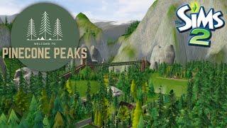  Pinecone Peaks Tour   Sims 2 Custom Vacation Destination  Guided Build and Decor Tour