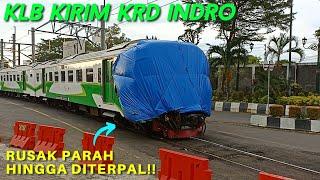 RUSAK DAN DITERPAL Kirim Kereta Komuter Indro eks TERTEMPER TRUK di GRESIK ke JOGJA