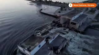 Breached dam in Ukraines south unleashes floodwaters