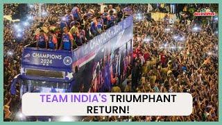 India Wins ICC T20 World Cup 2024  Mumbai Parade & Celebrations  Kohli & Sharma DanceDesimartini