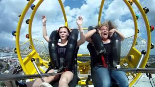 Mom passes out on slingshot ride