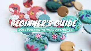 DIY Polymer Clay Earrings  Beginners Guide  Clay Earrings Tutorial