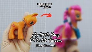 My Little Pony Sunny Starscout Custom G4 to G5. Rehair Repaint & Sculpt - OOAK Variation MLP Toy