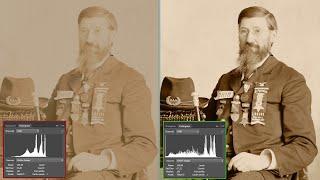 PHOTOSHOP TUTORIAL How to use Histogram and Curves to Repair Faded Images.