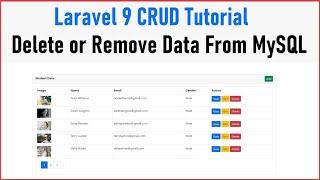Laravel 9 CRUD Tutorial - Delete or Remove Data From MySQL