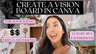 How to create a vision board in Canva + manifest your BIGGEST year yet