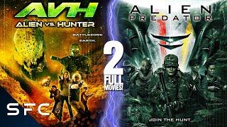 Alien Vs Hunter + Alien Predator   2 Full Movies  Action Sci-Fi Double Feature