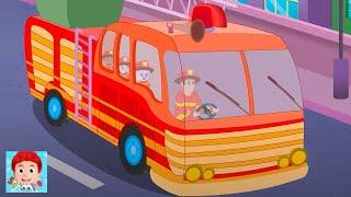 Roda di truk pemadam kebakaran lagu + lebih Sajak Animasi Untuk Anak