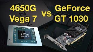 Ryzen 5 4650G Vega 7 vs GT 1030 Gaming Test - 1080p in 6 Games