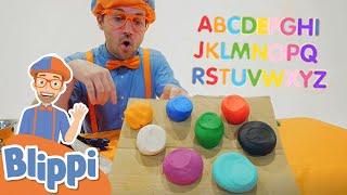Blippi Learns Colors & Letters For Kids With Clay  Educational Videos For Kids