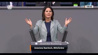 Annalena Baerbock bei der Generaldebatte zum Bundeshaushalt