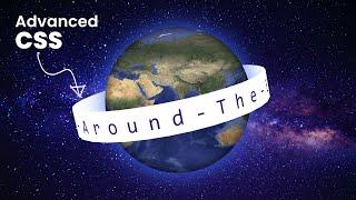 3D Rotating Text Around The Earth  CSS Animation Effects