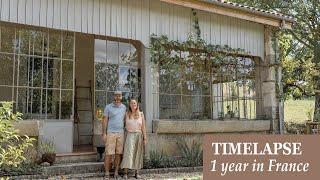 #06 TIMELAPSE  - RENOVATING our neglected old FARMHOUSE in rural FRANCE 1 year in 20 minutes