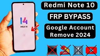 Redmi Note 10 Frp Bypass Miui 14 Without PC   No Apk Disable   No Apps Install New Method 2024