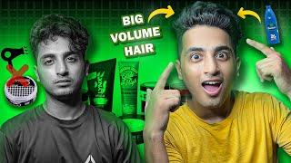 How to get big volume hair  how to style hair with oil