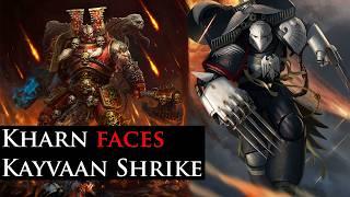 Kharn faces Kayvaan Shrike Apocalypse series   Warhammer 40k Lore