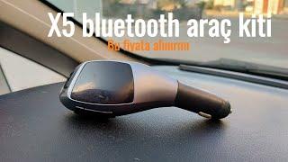 Bluetooth X5 LCD Ekranlı Kablosuz Araç Kiti  Arabaya Bluetooth Özelliği Ekledik
