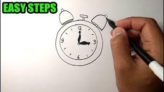 How to draw alarm clock easy  Simple Drawing