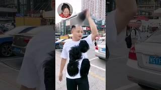 Bald Wig Salesman in China