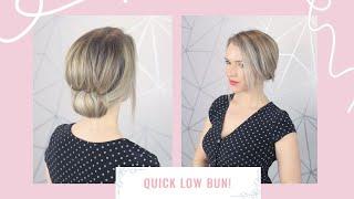 How to do a QUICK low bun for FINETHIN hair