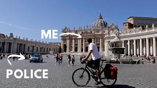 I Got Pulled Over By The Police For Cycling In The Vatican - BIKE TOURING ITALY DAY 9