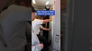 Man Trapped in Airplane Toilet #shorts