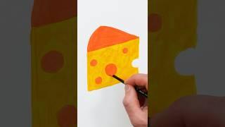 Cheese Acrylic Painting for Kids  #shorts #painting #art #shortsvideo