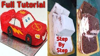 McQueen Car Theme Birthday Cake  Birthday Car Cake Design  Lighting McQueen Cake Tutorial