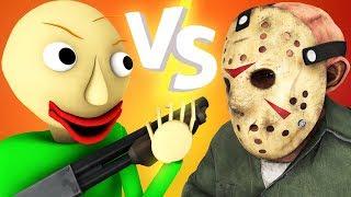 Baldi vs Jason Voorhees 2 Shotgun Friday 13 horror game 3D animation