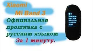 Xiaomi Mi Band 3 Официальная прошивка с русским языком за 1 минуту