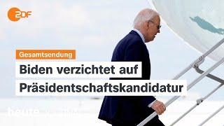 heute journal vom 21.07.2024 Biden verzichtet auf US-Kandidatur Grünen droht Wahlklatsche