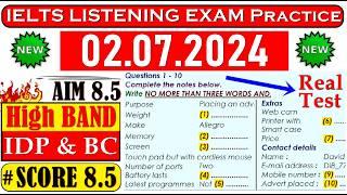 IELTS LISTENING PRACTICE TEST 2024 WITH ANSWERS  02.07.2024