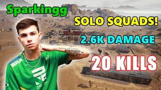 Sparkingg - 20 KILLS 2.6K Damage - SOLO SQUADS - PUBG