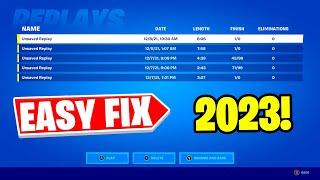 HOW TO FIX REPLAY MODE IN FORTNITE 2023