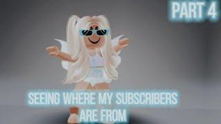 Seeing where my subscribers are from last  Roblox trend