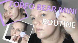 Hello welcome to my snatch session  FOREO BEAR MINI ROUTINE DEMO