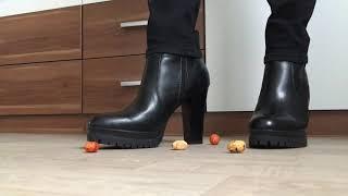 ASMR l Chunky heeled booties crack balls