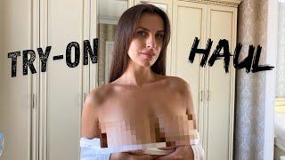 4K Try On Haul 2024 Wet vs Dry Transparent Outfits Edition With Jane