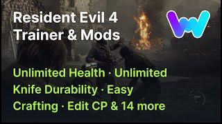 Resident Evil 4 Trainer +18 Mods Unlimited Health Easy Kills No Reload Edit CP & 14 More